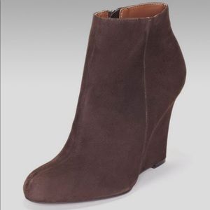 Sam Edelman Wilma Wedge Bootie Brown suede